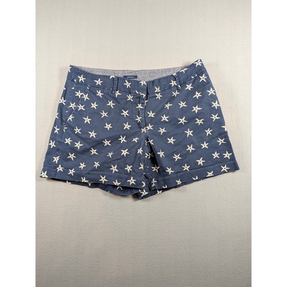 Nautica Pants - Nautica Womens Navy Blue Starfish Print Cotton Stretch Shorts Size 12